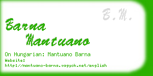 barna mantuano business card